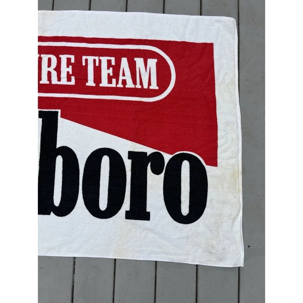 Marlboro Adventure Team‎ Beach Towel 56x35 OSFA Vintage 90s Summer Terry Cloth